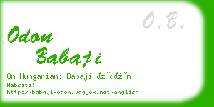 odon babaji business card